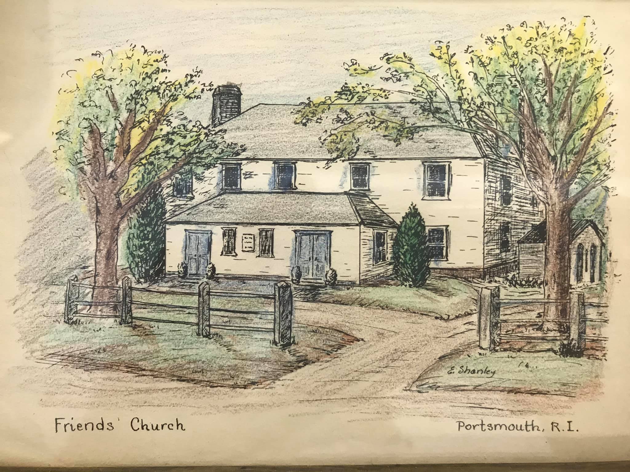 drawing of Portsmouth Friends Church